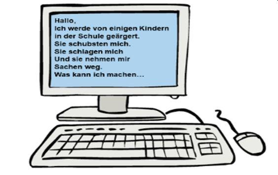 Ein Computer mit einem Bildschirm, auf dem ein Text geschrieben steht.